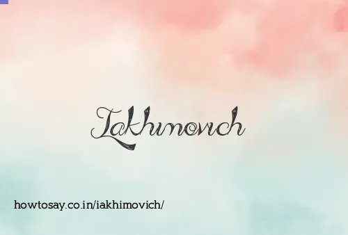 Iakhimovich