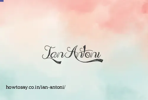 Ian Antoni