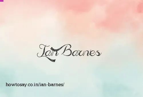 Ian Barnes