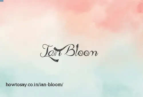 Ian Bloom