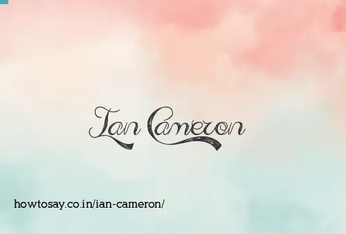 Ian Cameron