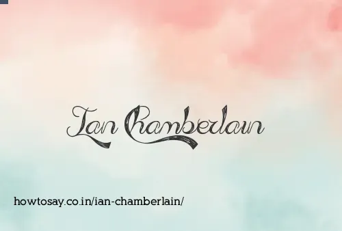 Ian Chamberlain
