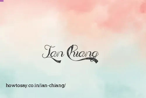 Ian Chiang