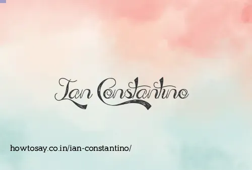 Ian Constantino