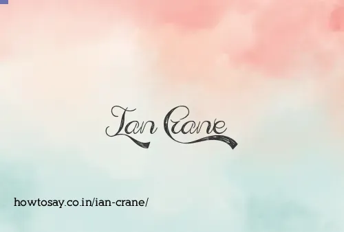Ian Crane