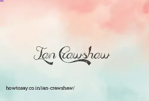Ian Crawshaw