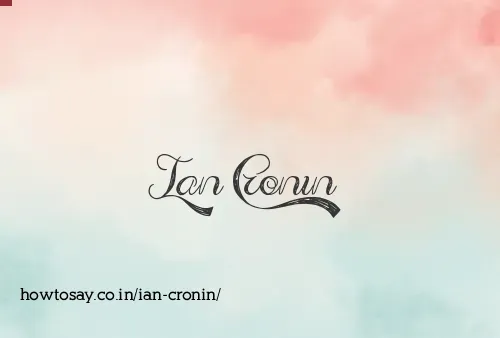 Ian Cronin