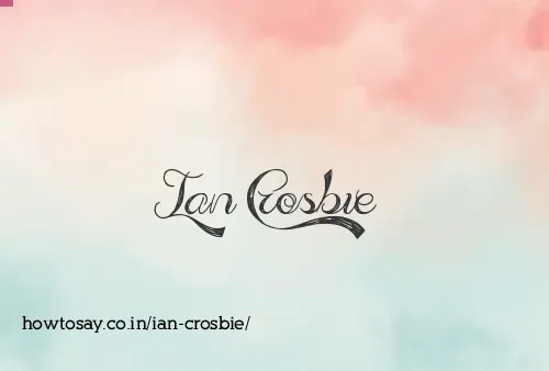 Ian Crosbie