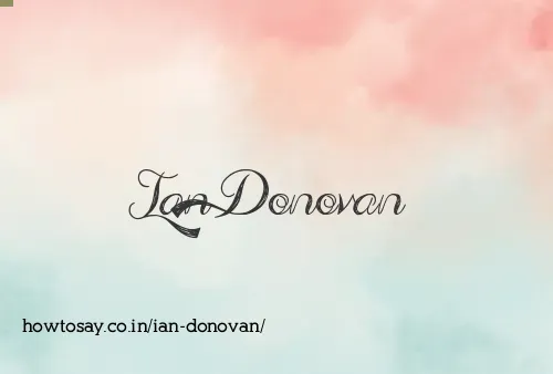 Ian Donovan