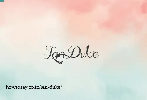 Ian Duke