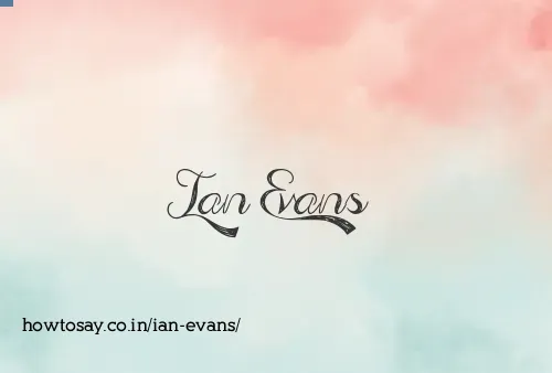 Ian Evans