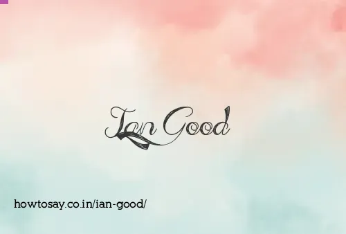 Ian Good