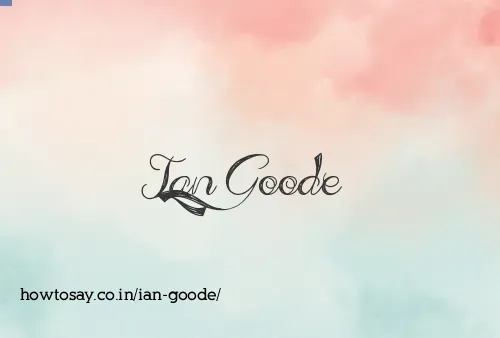 Ian Goode