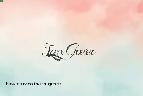 Ian Greer