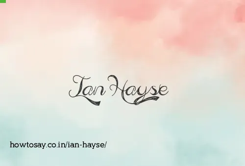 Ian Hayse