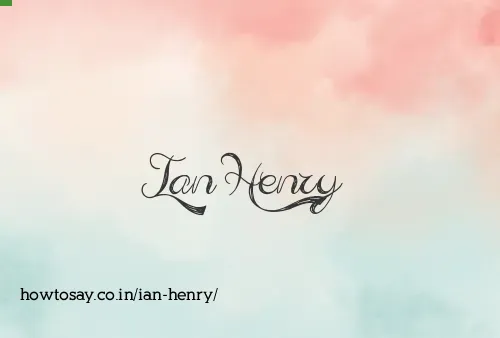 Ian Henry
