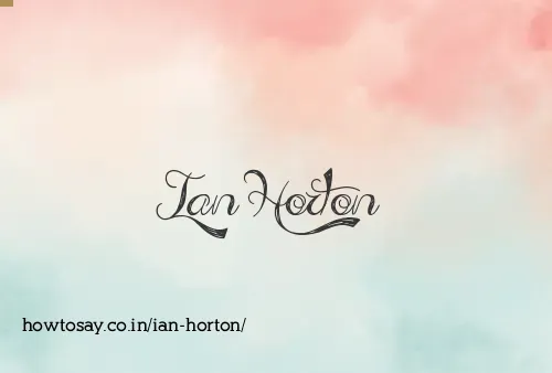 Ian Horton