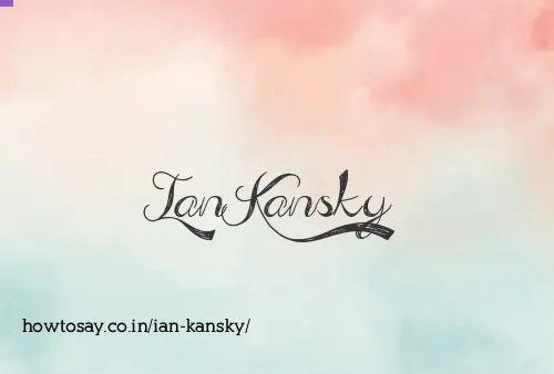 Ian Kansky