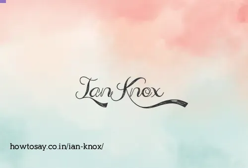 Ian Knox