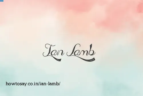 Ian Lamb