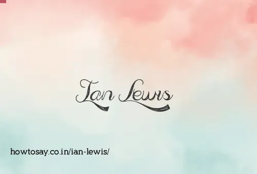Ian Lewis
