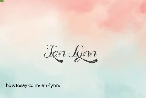 Ian Lynn