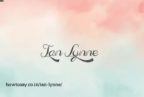 Ian Lynne