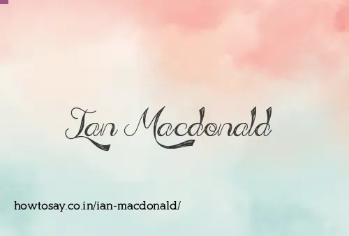 Ian Macdonald