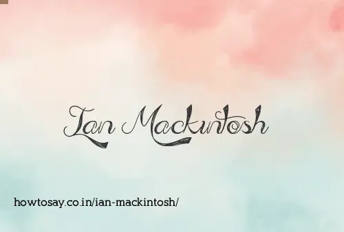 Ian Mackintosh