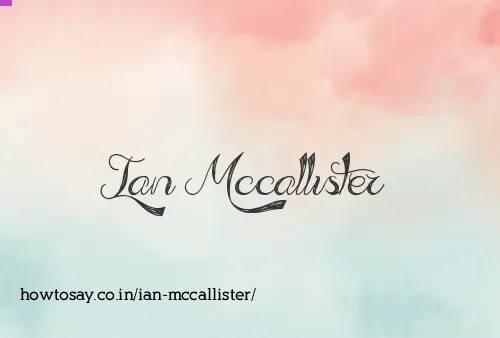 Ian Mccallister