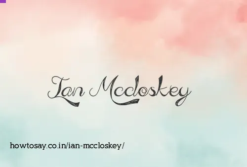 Ian Mccloskey
