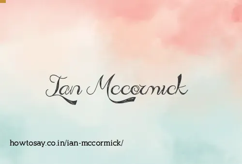 Ian Mccormick