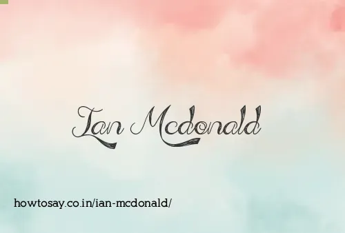 Ian Mcdonald