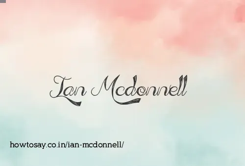 Ian Mcdonnell