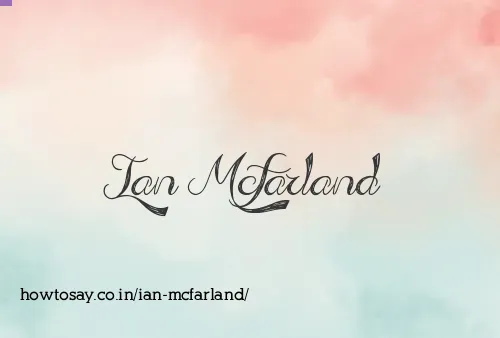 Ian Mcfarland