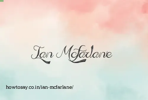 Ian Mcfarlane