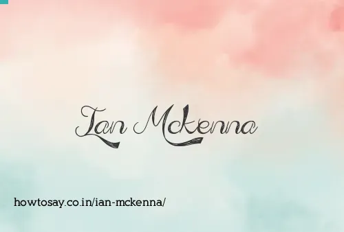 Ian Mckenna