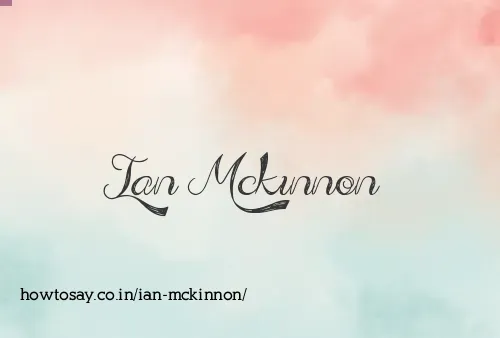 Ian Mckinnon