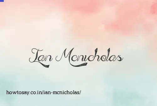 Ian Mcnicholas
