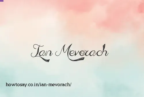 Ian Mevorach