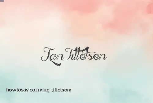 Ian Tillotson
