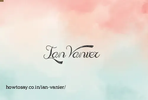 Ian Vanier