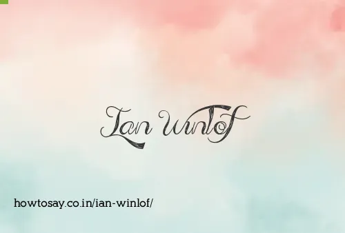 Ian Winlof
