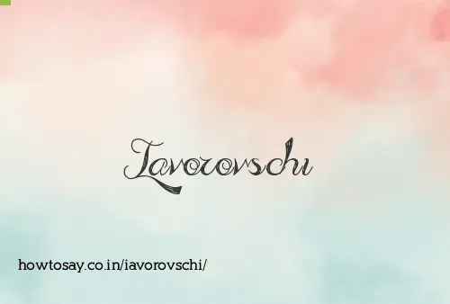Iavorovschi