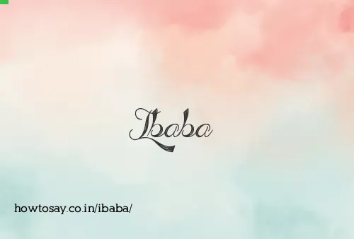 Ibaba