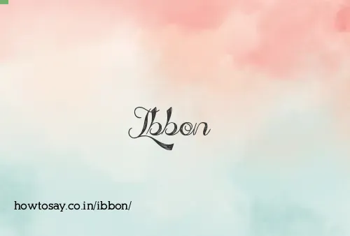 Ibbon
