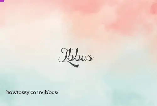 Ibbus