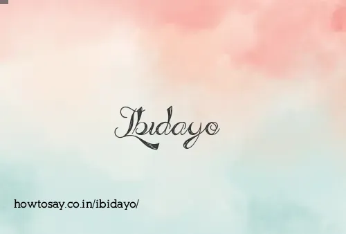 Ibidayo
