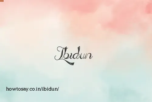 Ibidun
