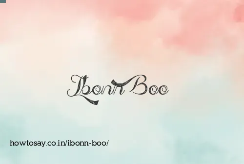 Ibonn Boo